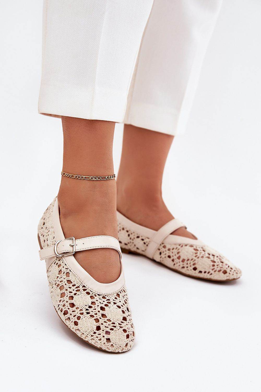 Comfortable Women's Ballet Flats with Adjustable Strap - INDIEZ COUTURE