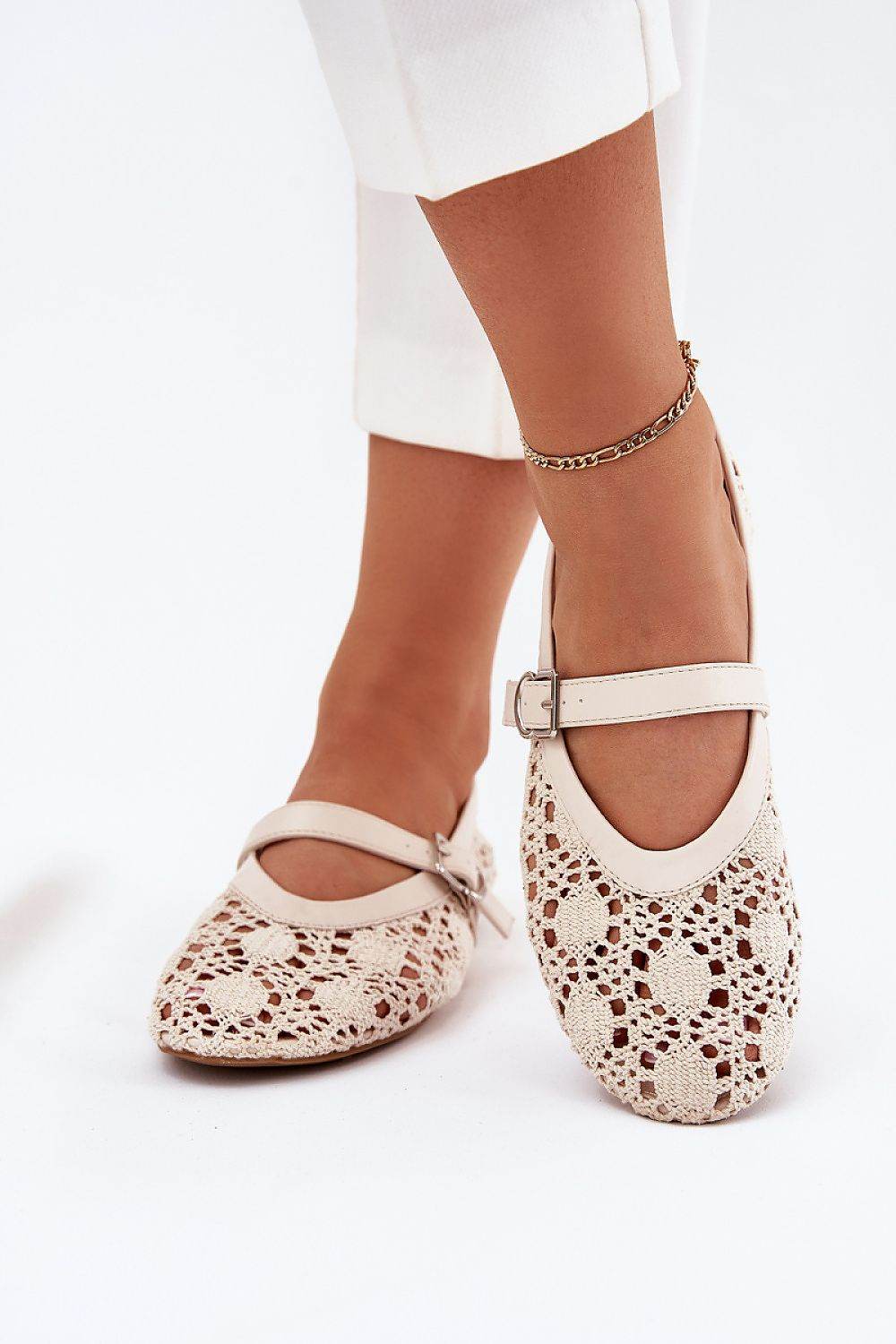 Comfortable Women's Ballet Flats with Adjustable Strap - INDIEZ COUTURE