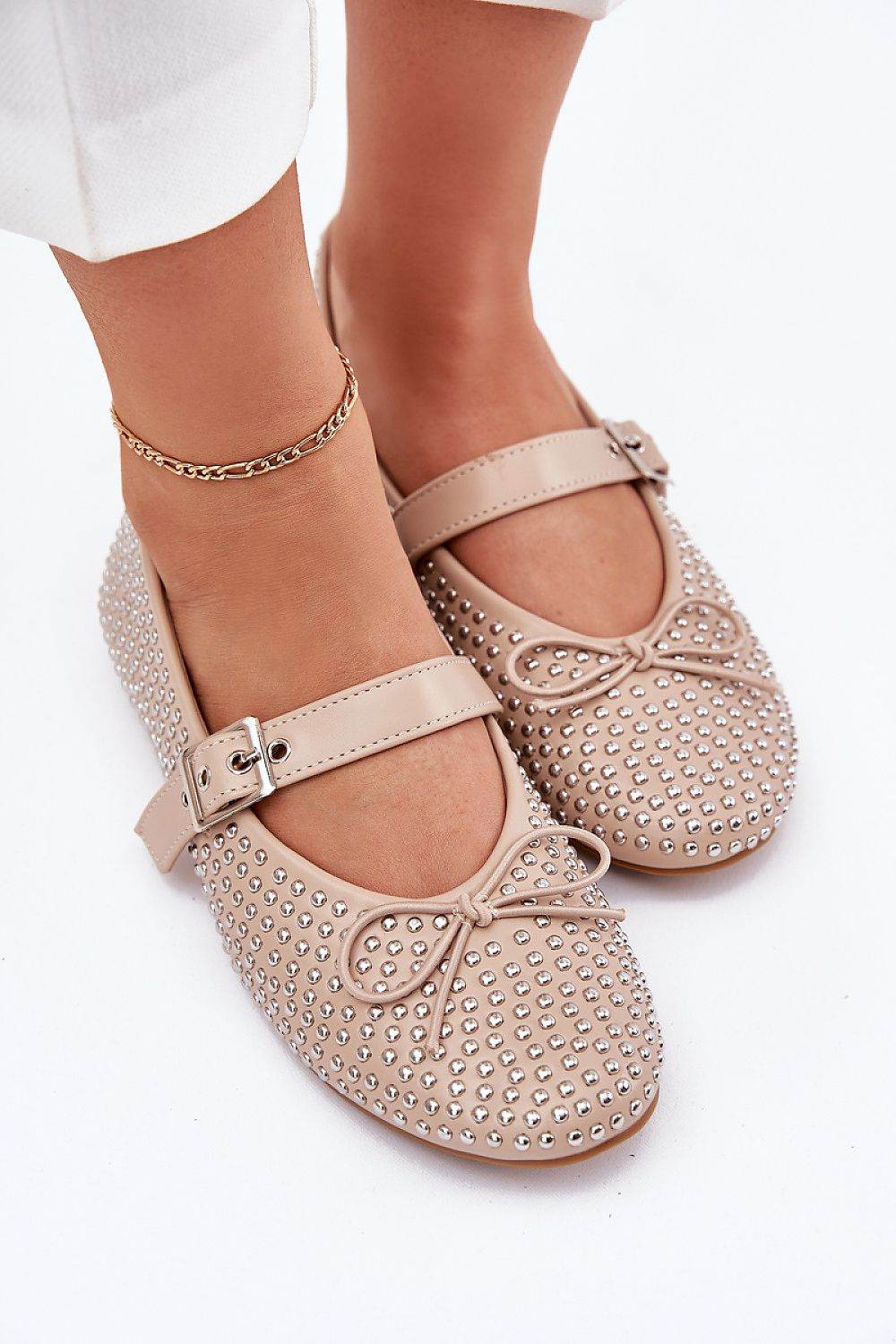 Eco Leather Ballet Flats with Adjustable Strap - INDIEZ COUTURE
