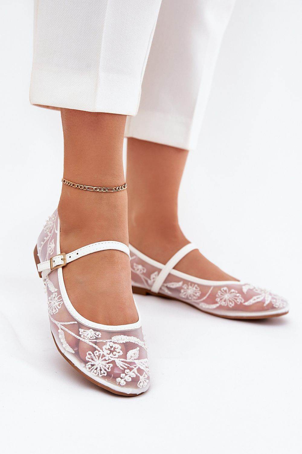 Stylish Mesh Ballet Flats with Comfortable Support - INDIEZ COUTURE