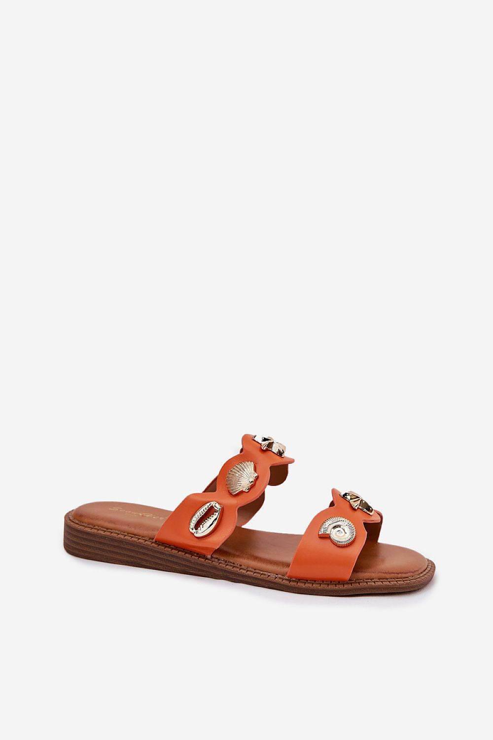 Eco Leather Women's Flip Flops with Sea Themed Pins - INDIEZ COUTURE
