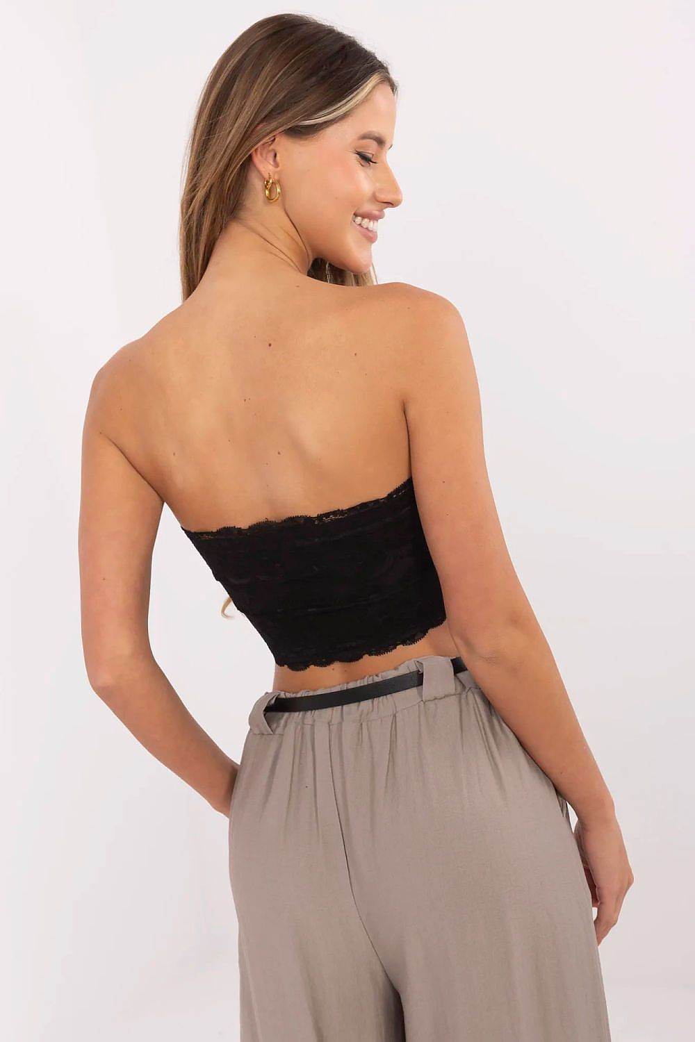 Breathable Lace Top with Openwork Design - INDIEZ COUTURE