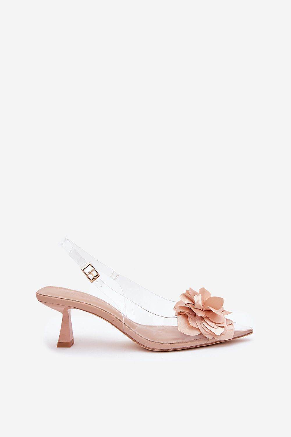 Transparent Women's Sandals with Decorative Flower - INDIEZ COUTURE