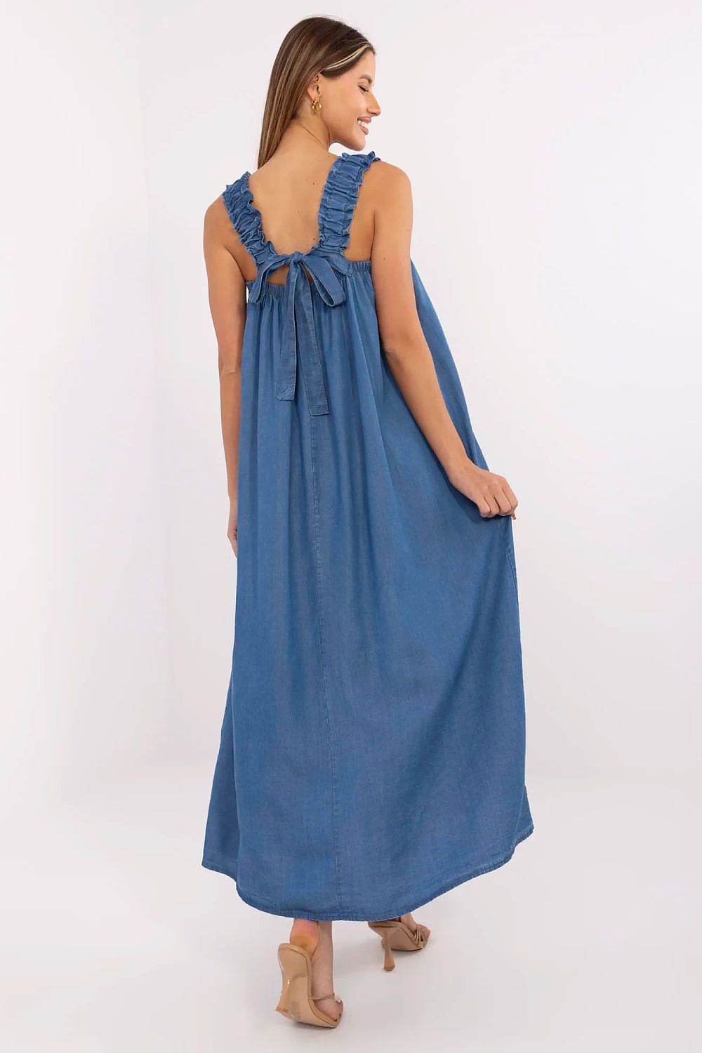 Oversized Summer Denim Dress with Breathable Comfort - INDIEZ COUTURE