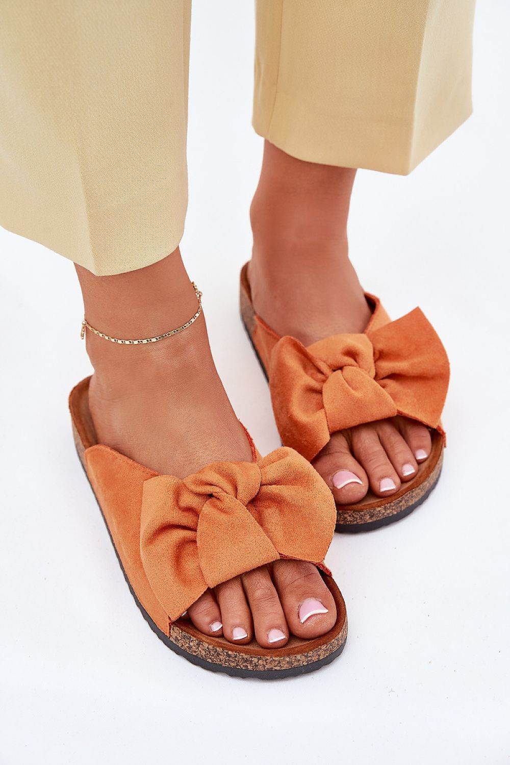 Eco-Suede Women's Sandals with Comfortable Cork Sole - INDIEZ COUTURE