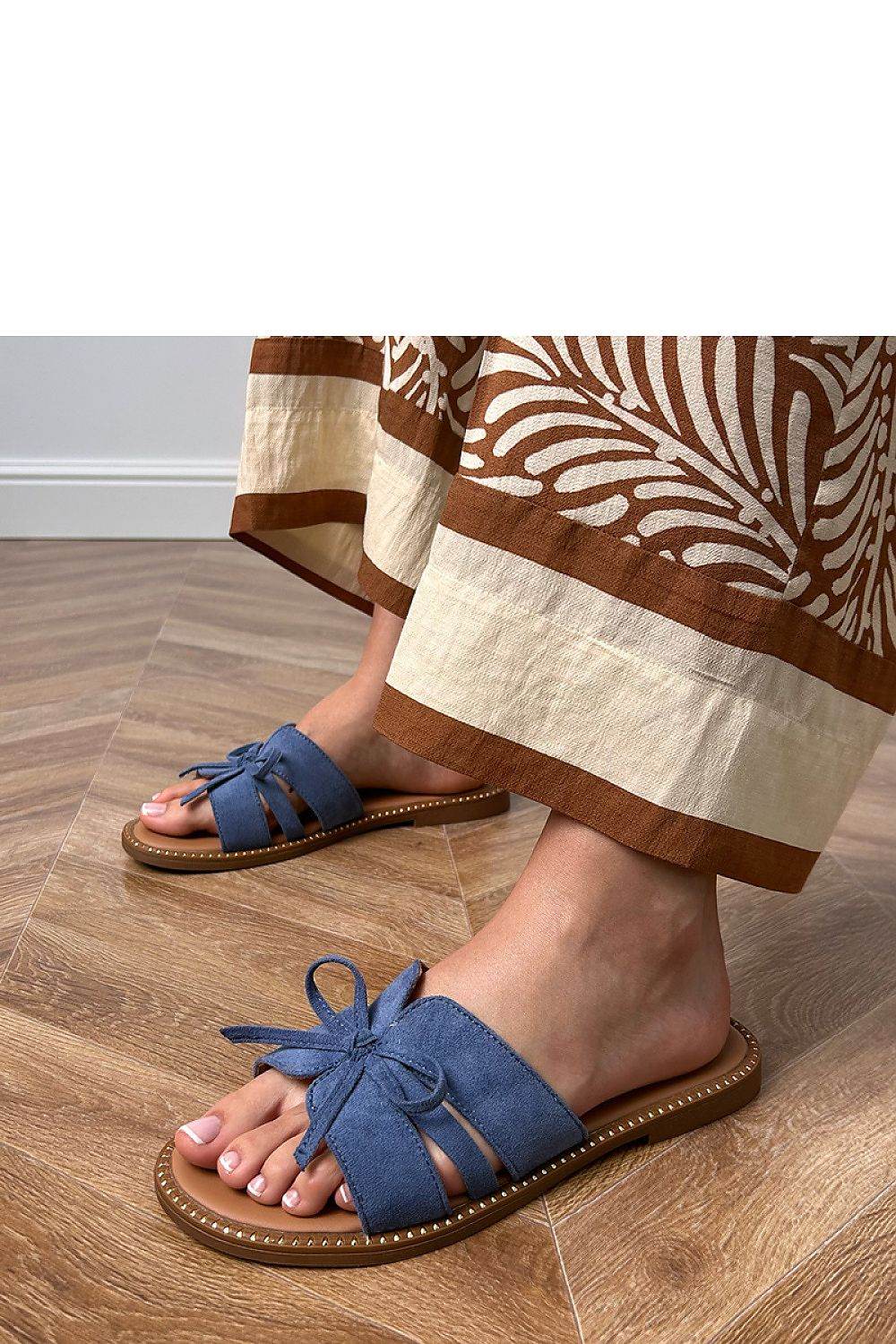 Charming Women's Eco Leather Flip Flops with Bow - INDIEZ COUTURE