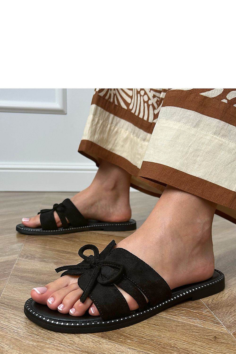 Charming Women's Eco Leather Flip Flops with Bow - INDIEZ COUTURE