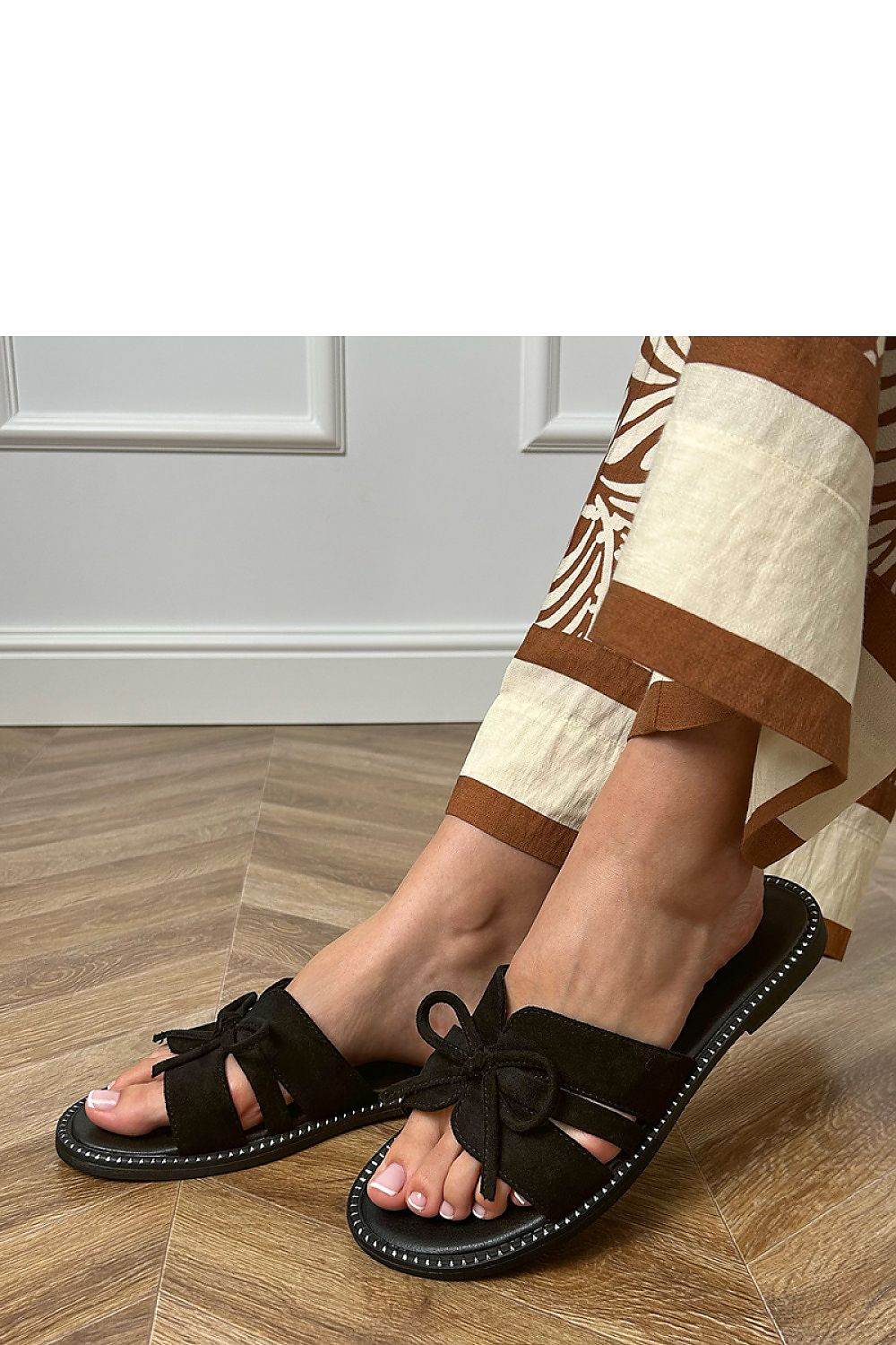 Charming Women's Eco Leather Flip Flops with Bow - INDIEZ COUTURE