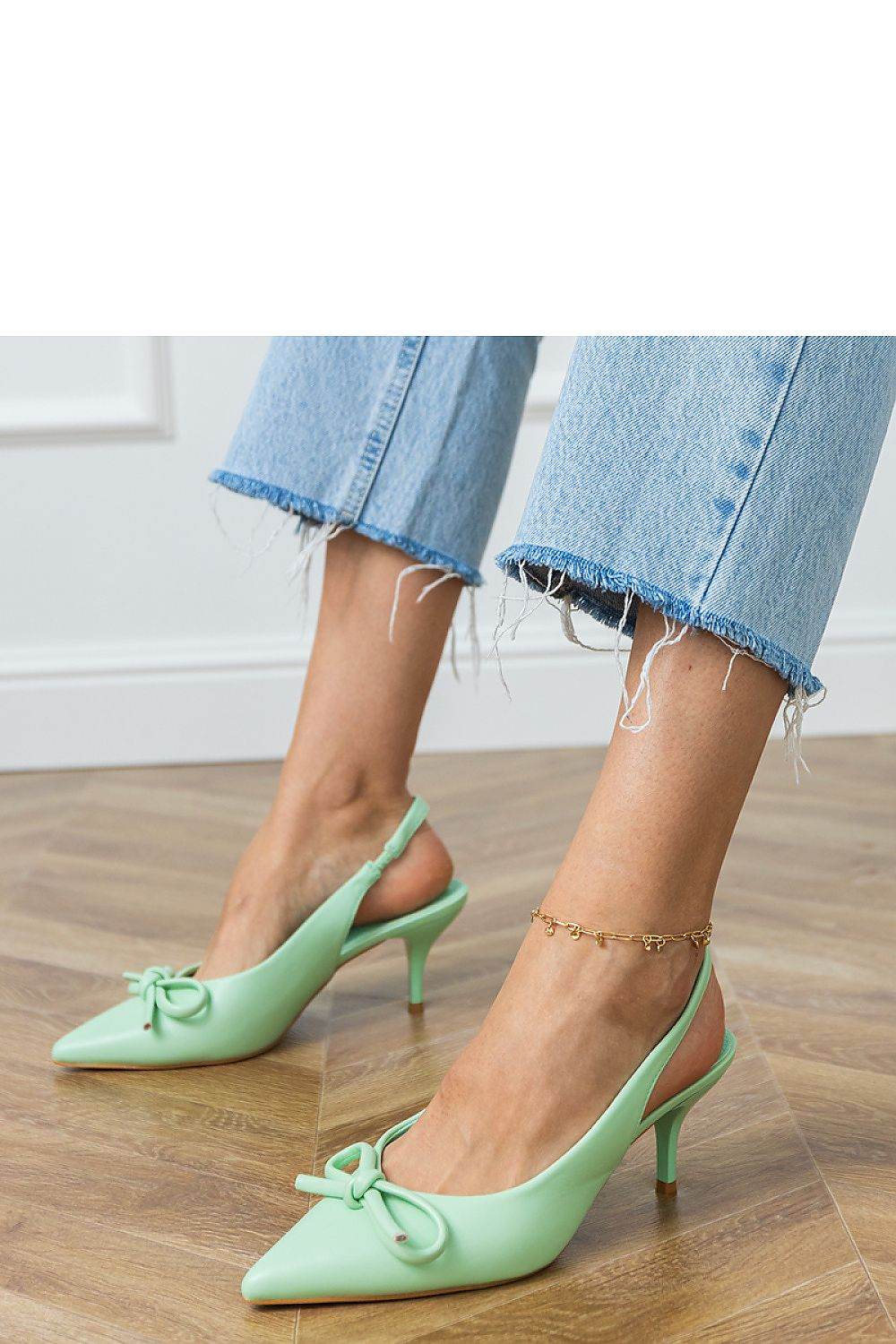 Elegant Open Heel Pumps with Decorative Bow - INDIEZ COUTURE