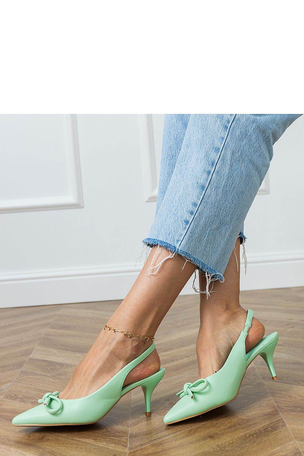 Elegant Open Heel Pumps with Decorative Bow - INDIEZ COUTURE