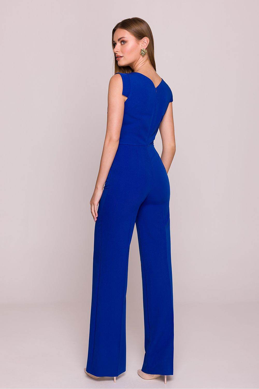 Elegant Asymmetrical Jumpsuit with Satin Finish - INDIEZ COUTURE