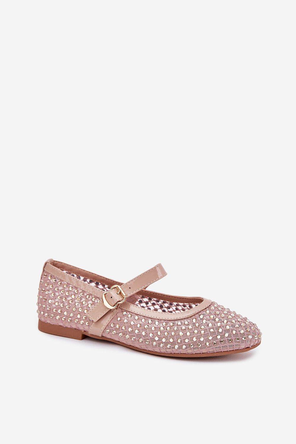 Elegant Ballerina Flats with Buckle Strap - INDIEZ COUTURE