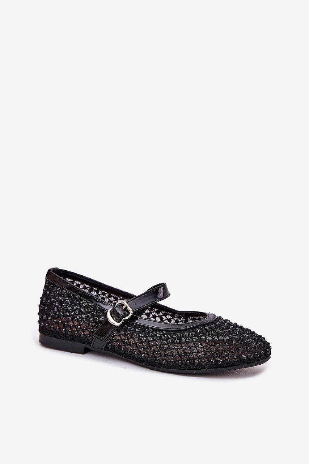 Elegant Ballerina Flats with Buckle Strap - INDIEZ COUTURE