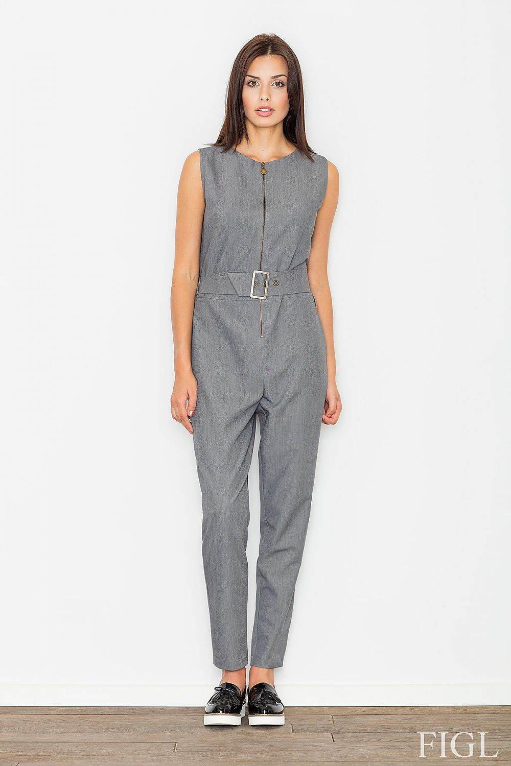 Chic Women's Sleeveless Overalls with Zipper Detail - INDIEZ COUTURE