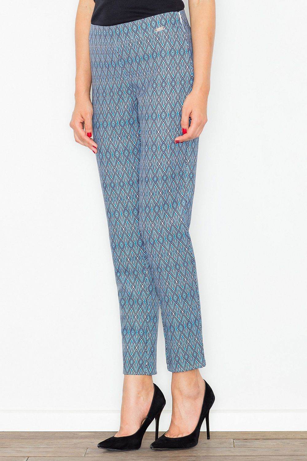 Elegant High-Waisted Women Trousers with Colorful Prints - INDIEZ COUTURE