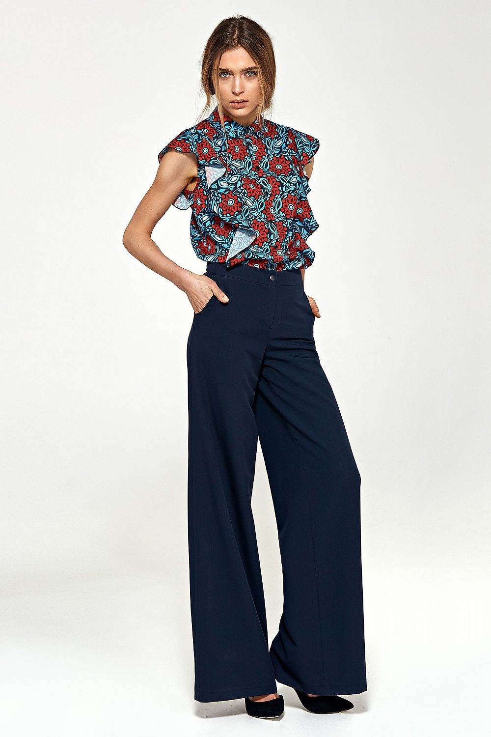 Flared Palazzo Trousers for Women with Practical Pockets - INDIEZ COUTURE