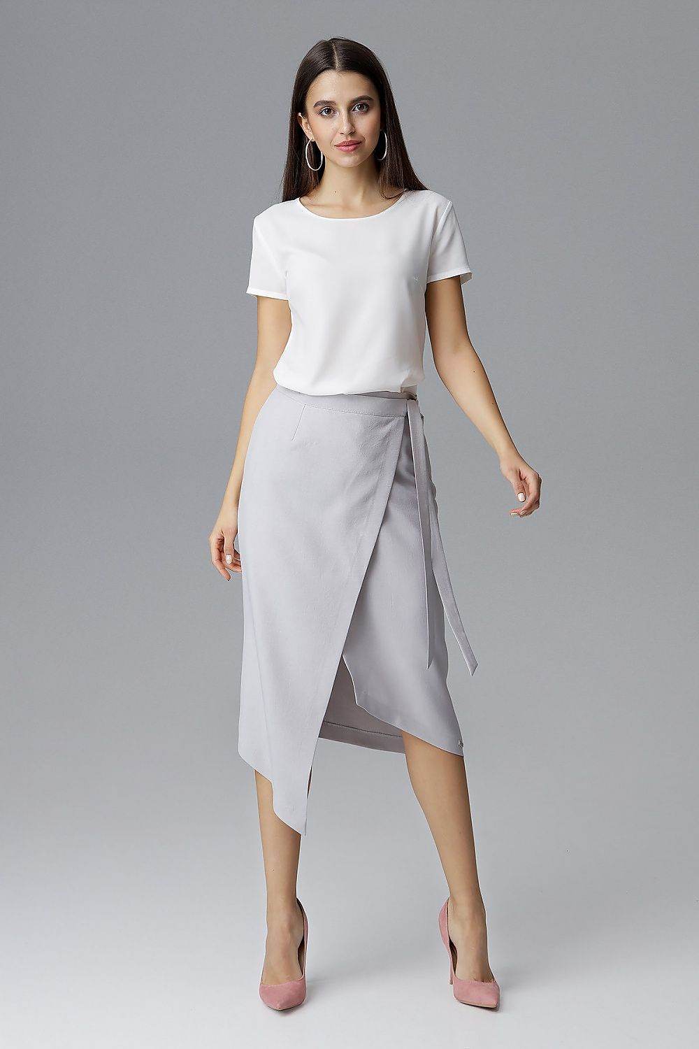 Asymmetrical Skirt with Waist Tie Detail - INDIEZ COUTURE