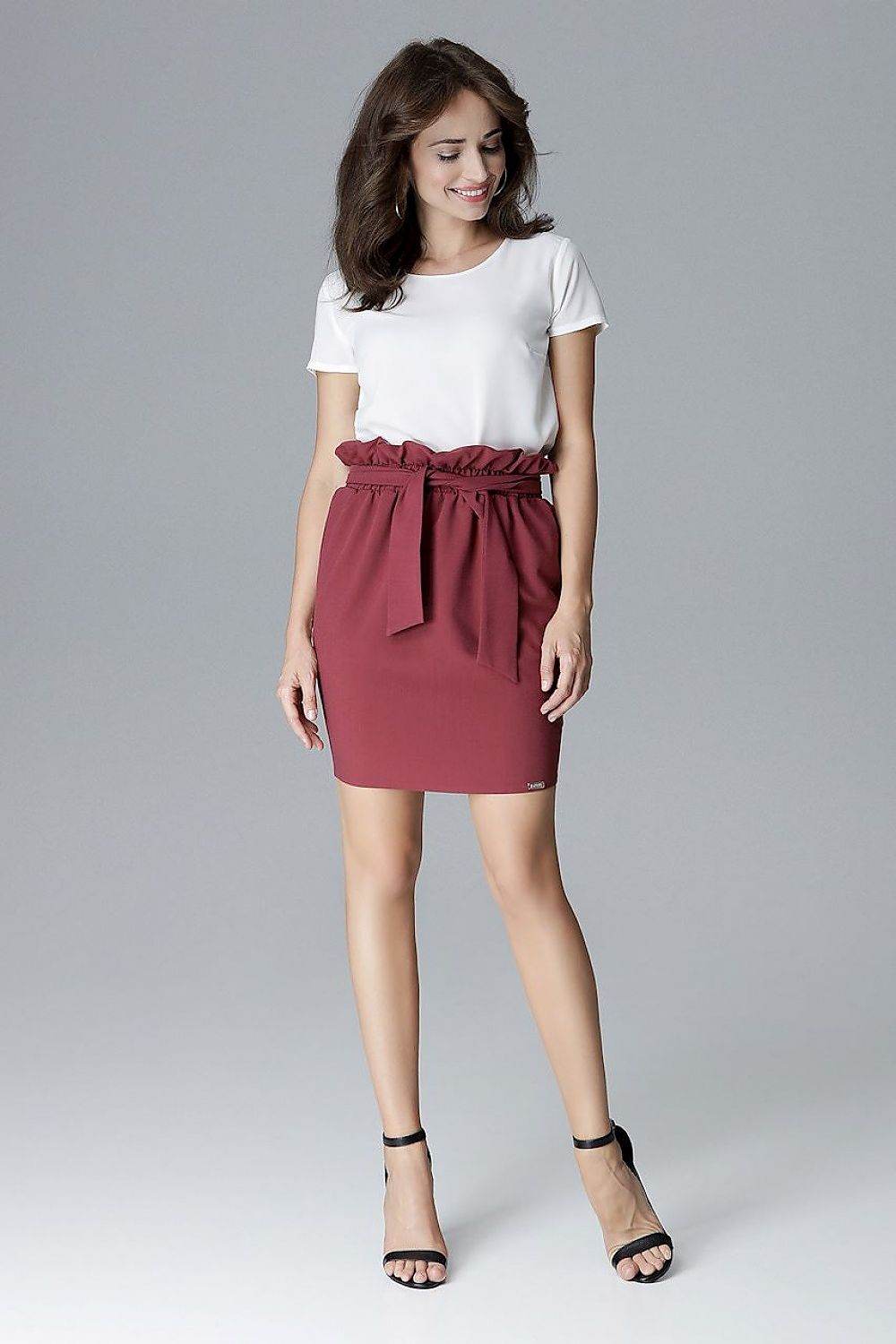Fitted Pleated Skirt with Slide Pockets - INDIEZ COUTURE