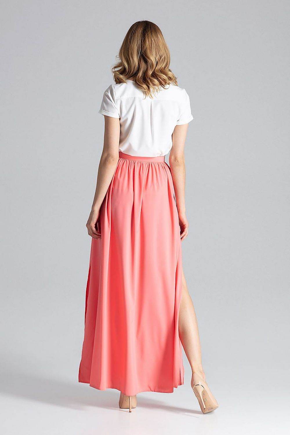 Long Wide Skirt with Side Slits and Zipper - INDIEZ COUTURE