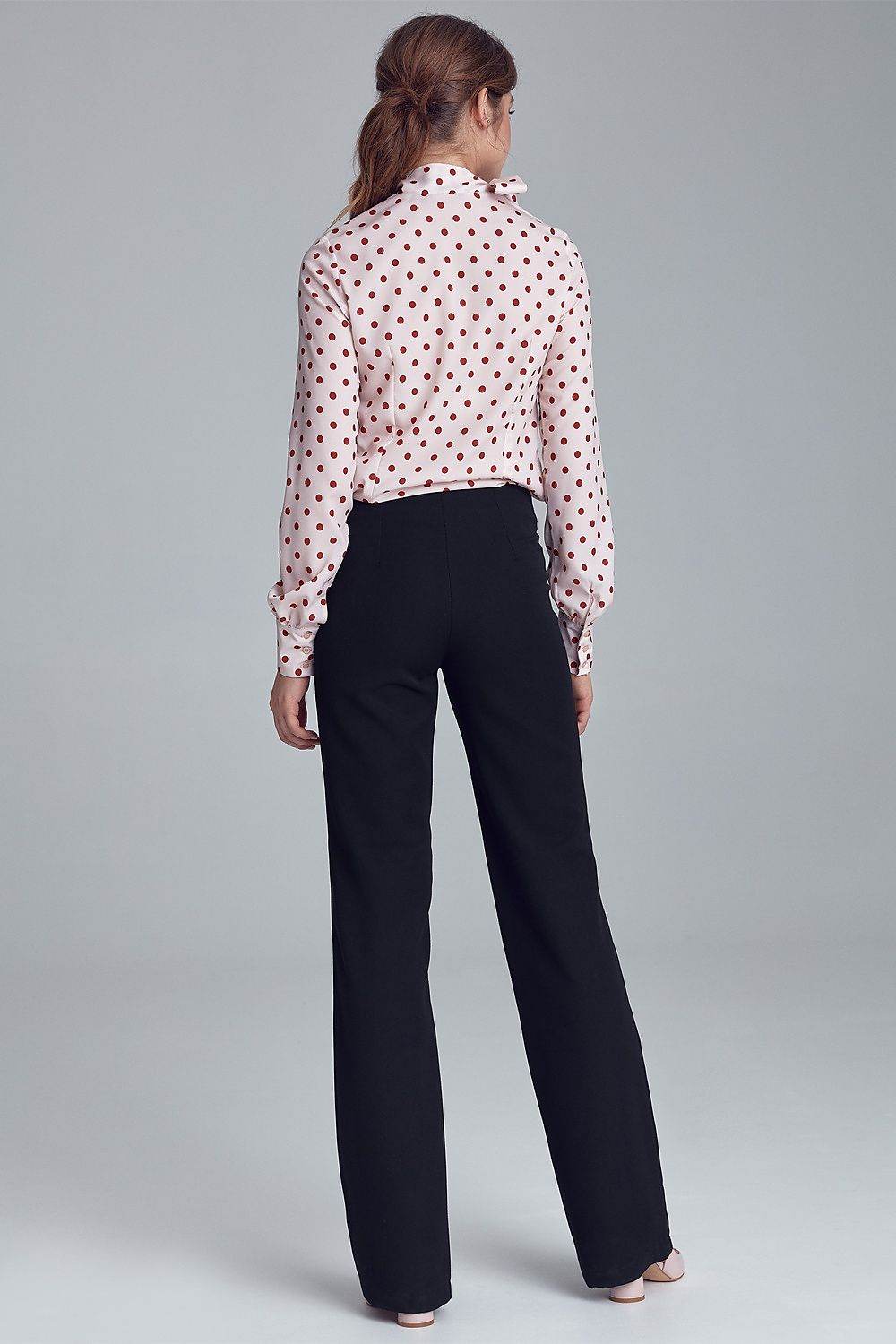 Stylish Office Trousers with Decorative Buttons and Straight Cut - INDIEZ COUTURE