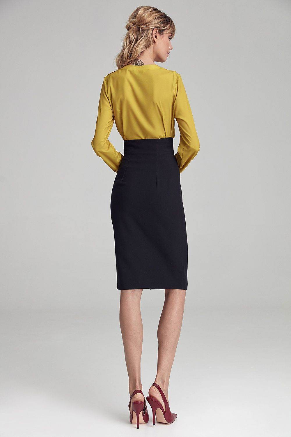 Knee-Length Pencil Skirt in Soft Viscose Blend - INDIEZ COUTURE