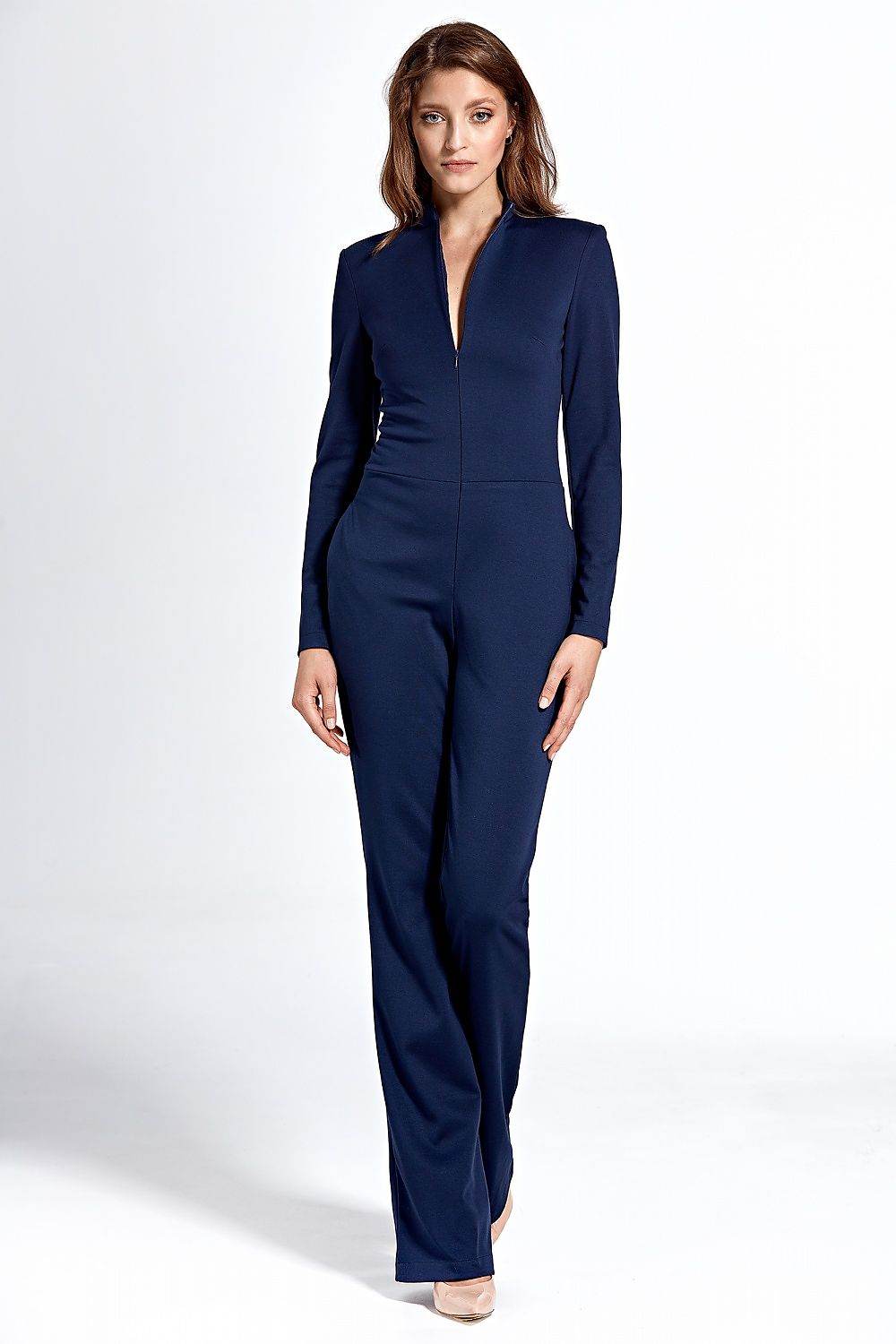 Elegant Fitted Ladies' Overall with Adjustable Neckline - INDIEZ COUTURE