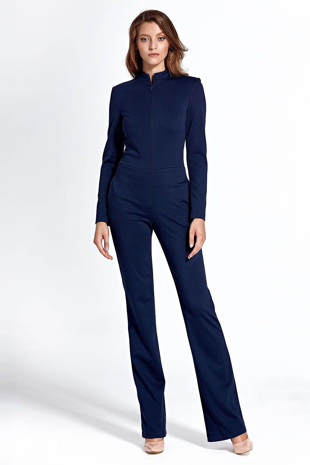 Elegant Fitted Ladies' Overall with Adjustable Neckline - INDIEZ COUTURE