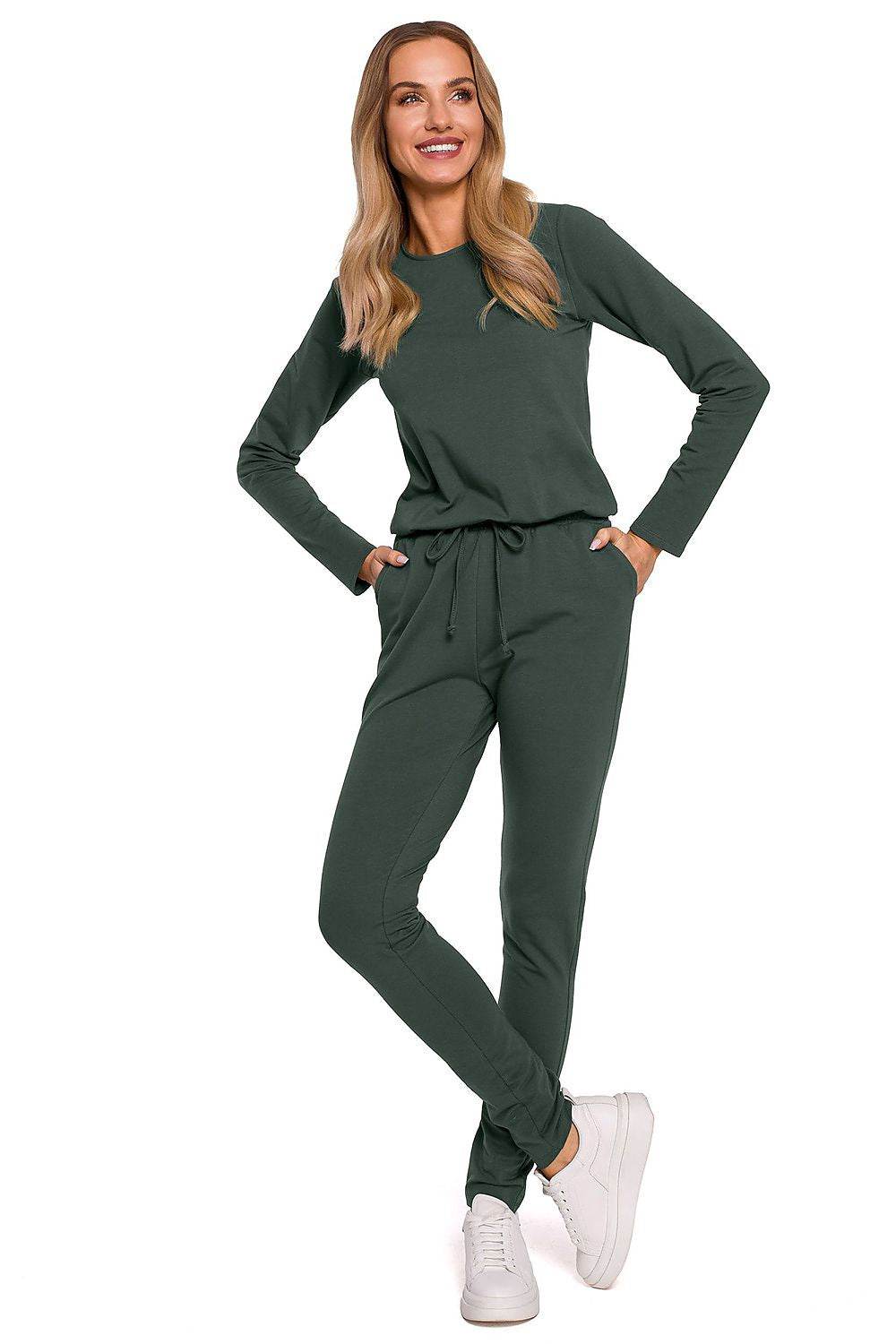 Fitted Women's One-Piece Jumpsuit with Adjustable Waistband - INDIEZ COUTURE