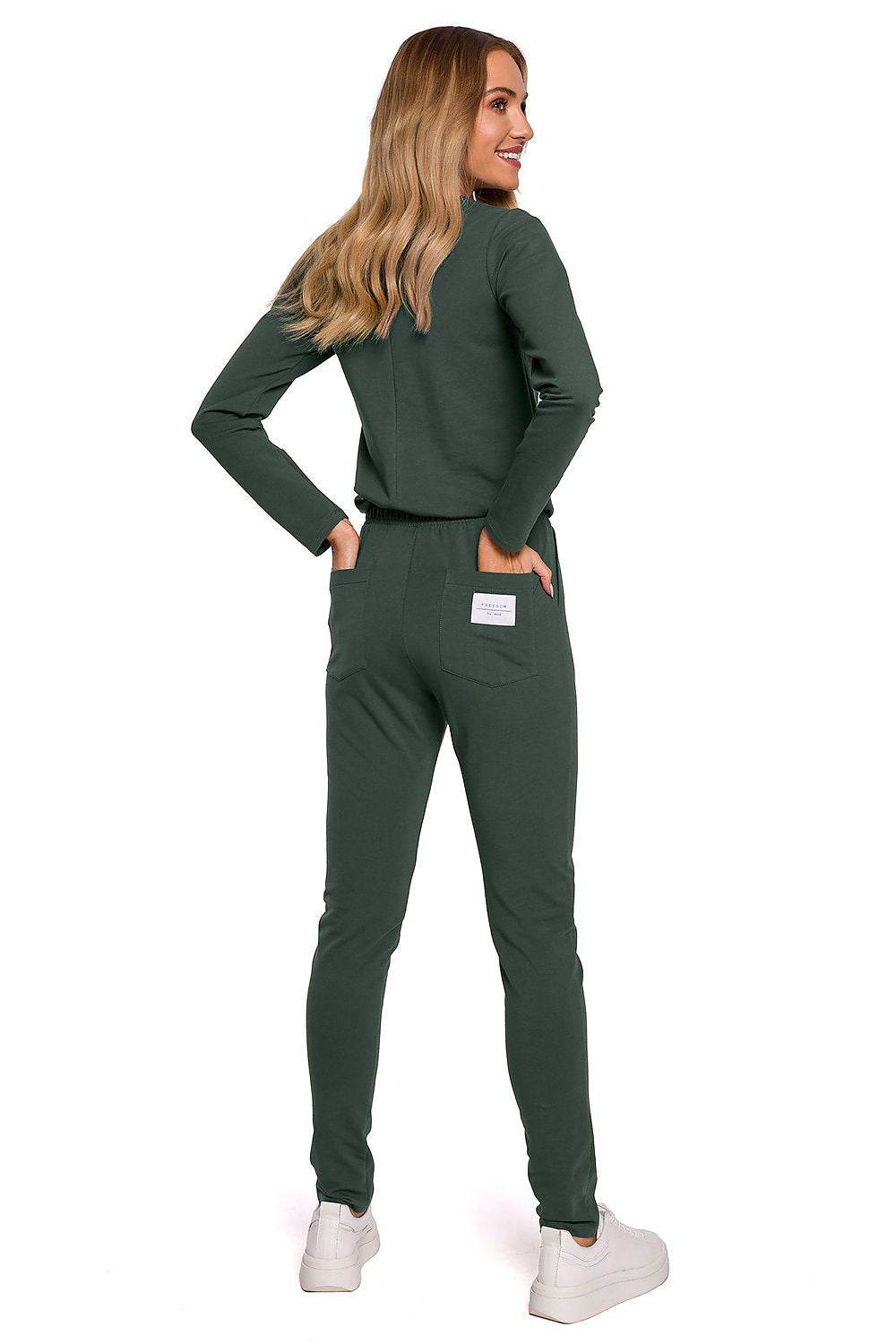 Fitted Women's One-Piece Jumpsuit with Adjustable Waistband - INDIEZ COUTURE