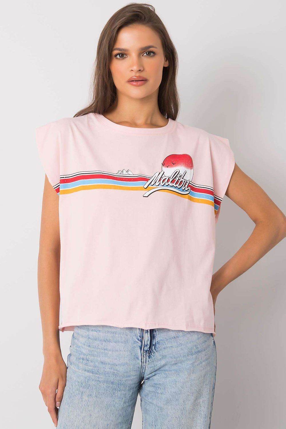 Trendy Print T-Shirt with Classic Round Neckline - INDIEZ COUTURE