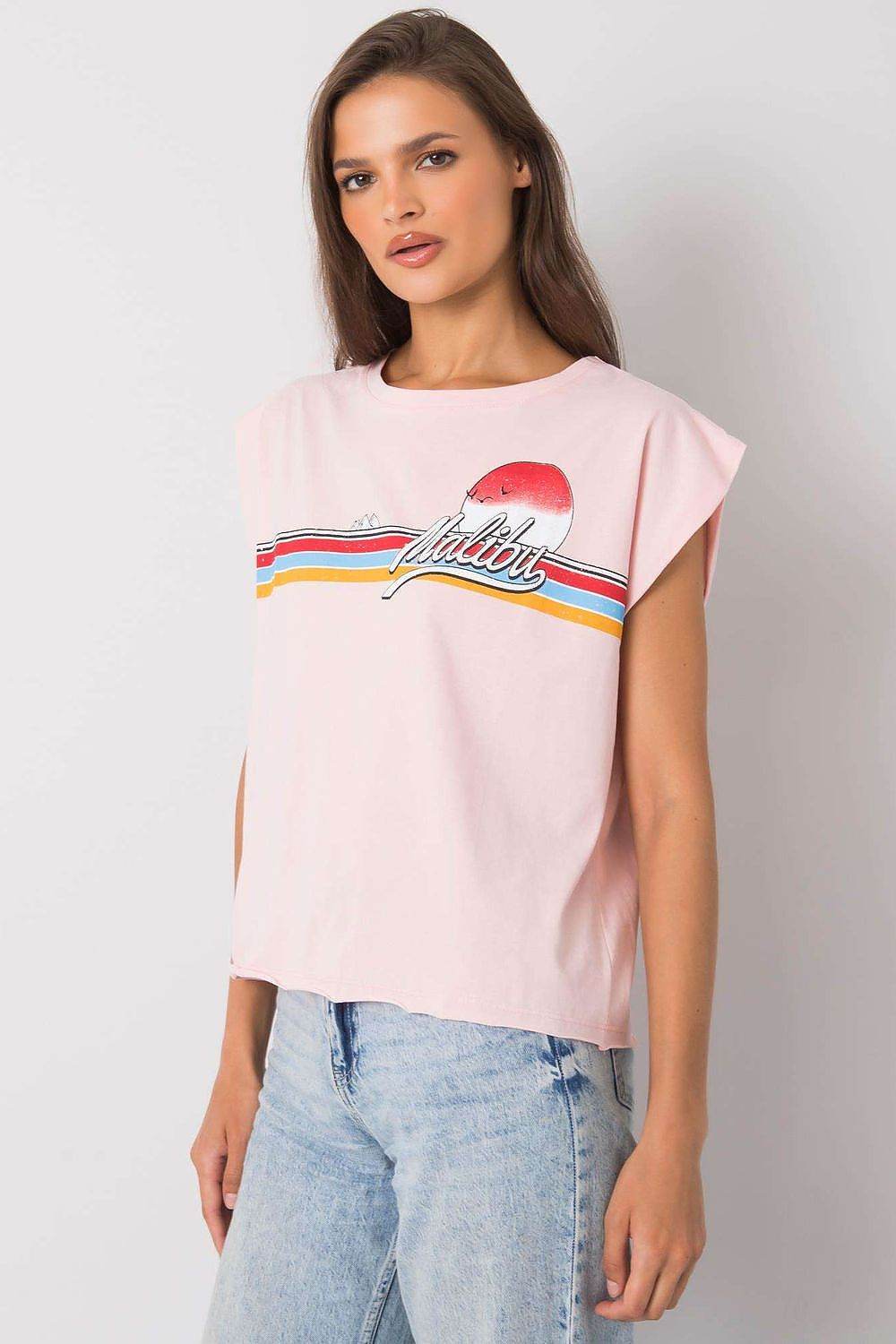 Trendy Print T-Shirt with Classic Round Neckline - INDIEZ COUTURE
