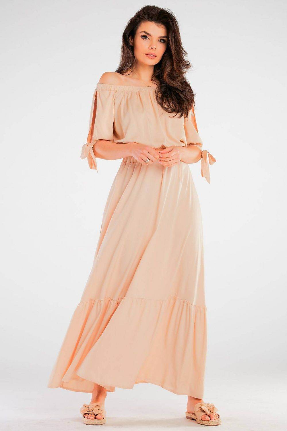 Frilled Maxi Skirt with Elastic Waist - INDIEZ COUTURE