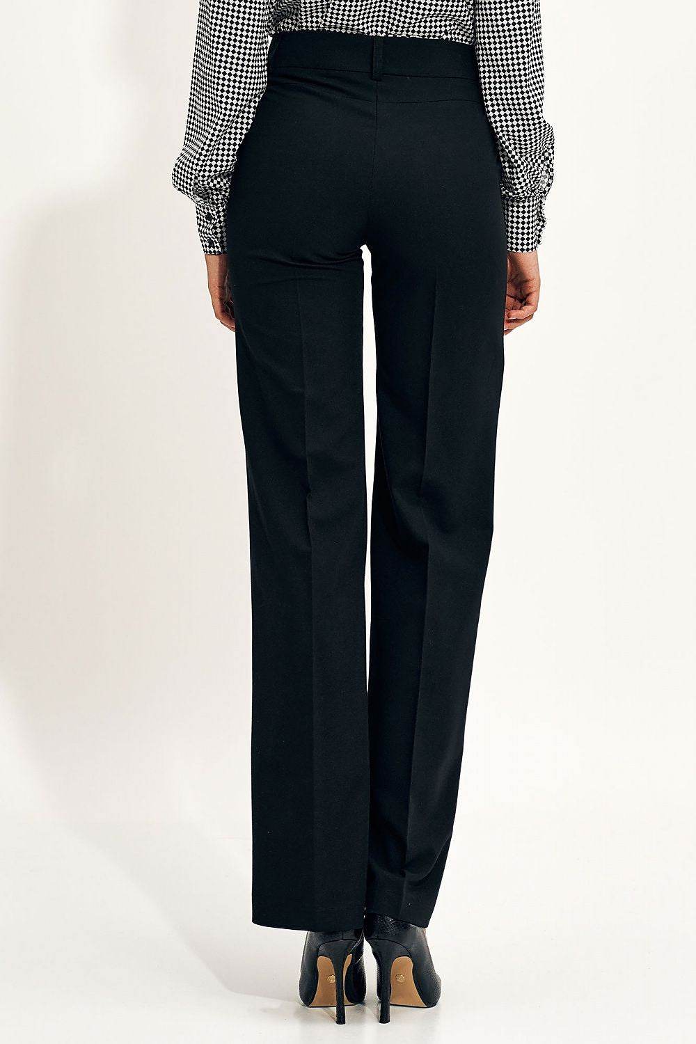 Wide Leg Trousers with Elevated Waist for Enhanced Silhouette - INDIEZ COUTURE