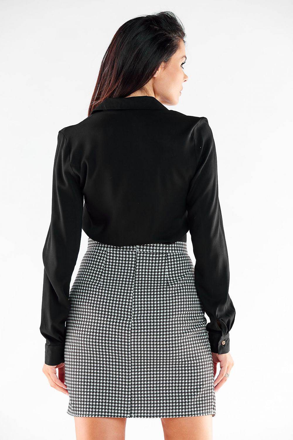 Asymmetrical Mini Skirt with Covered Zipper - INDIEZ COUTURE