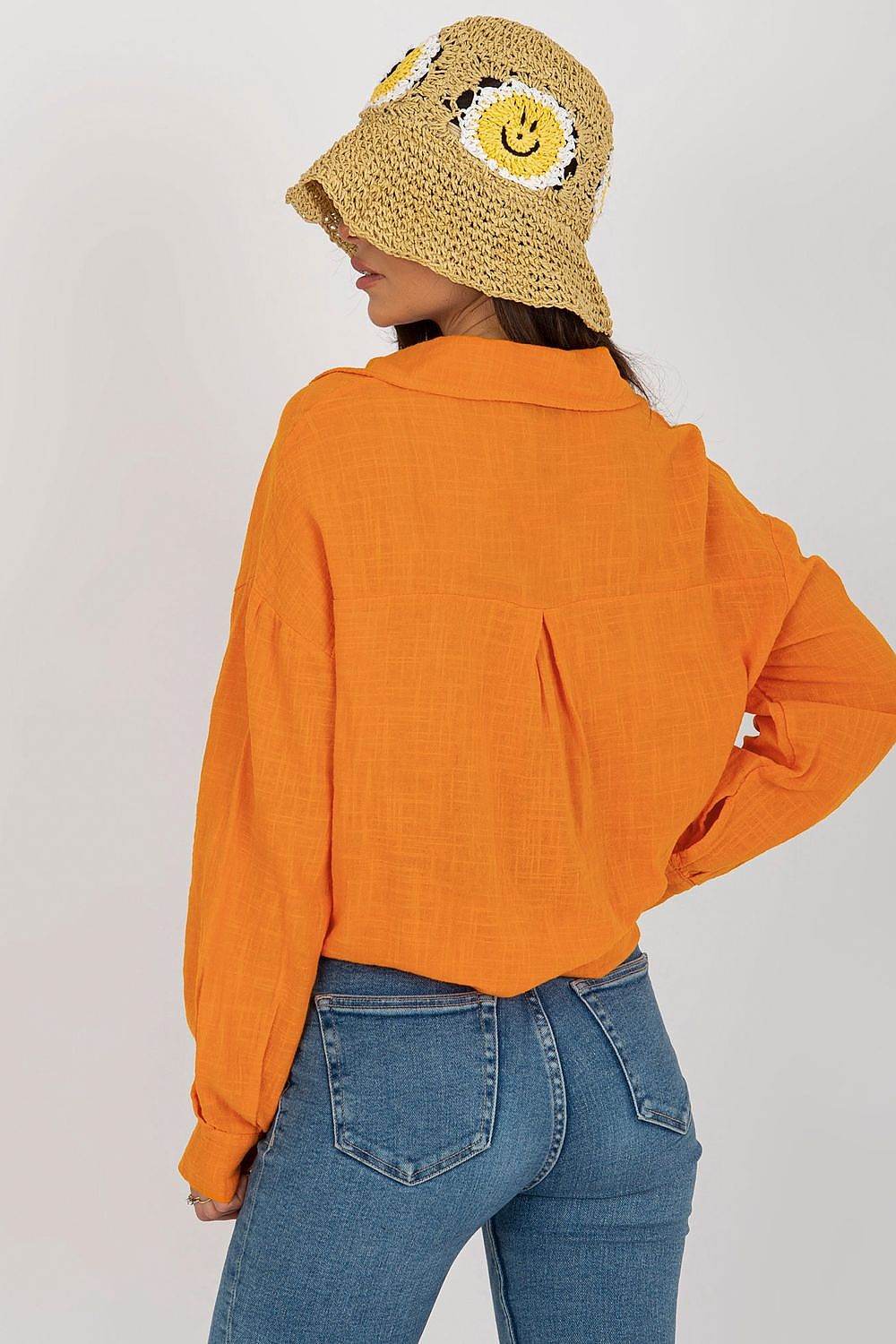 Loose Fit Cotton Long Sleeve Shirt with Front Pocket - INDIEZ COUTURE