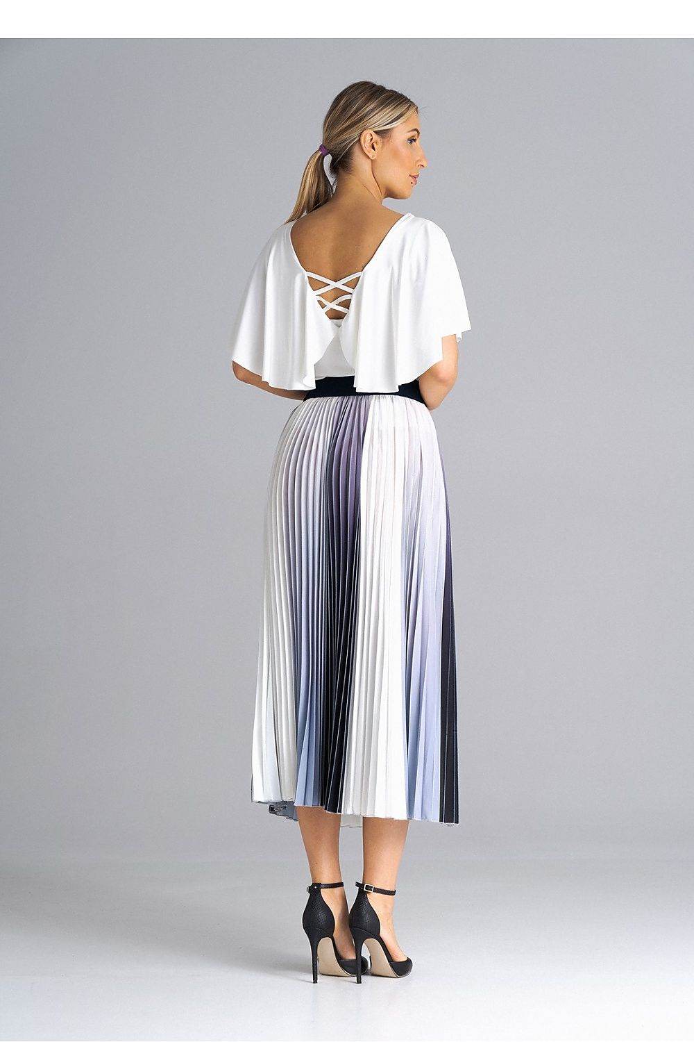 Midi Pleated Skirt with Elastic Waistband - INDIEZ COUTURE
