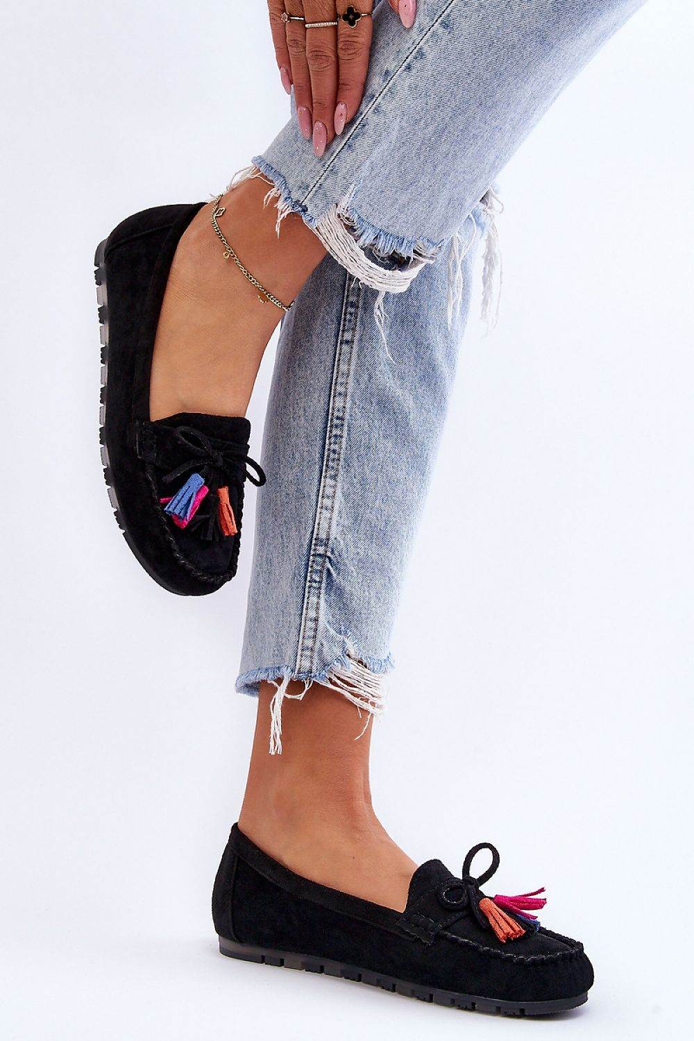 Eco-Suede Women's Moccasins with Decorative Bow - INDIEZ COUTURE