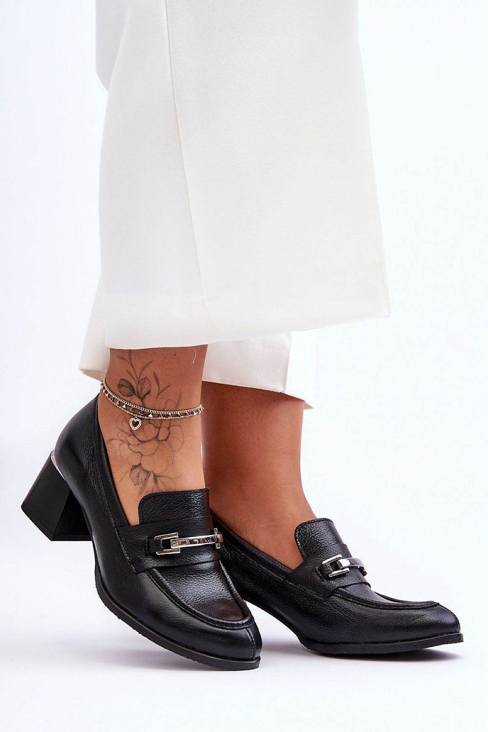 Comfortable Natural Leather Heel Pumps for All Day Wear - INDIEZ COUTURE