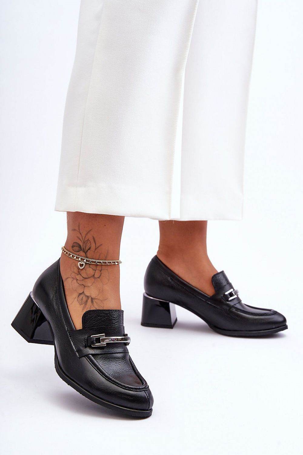 Comfortable Natural Leather Heel Pumps for All Day Wear - INDIEZ COUTURE