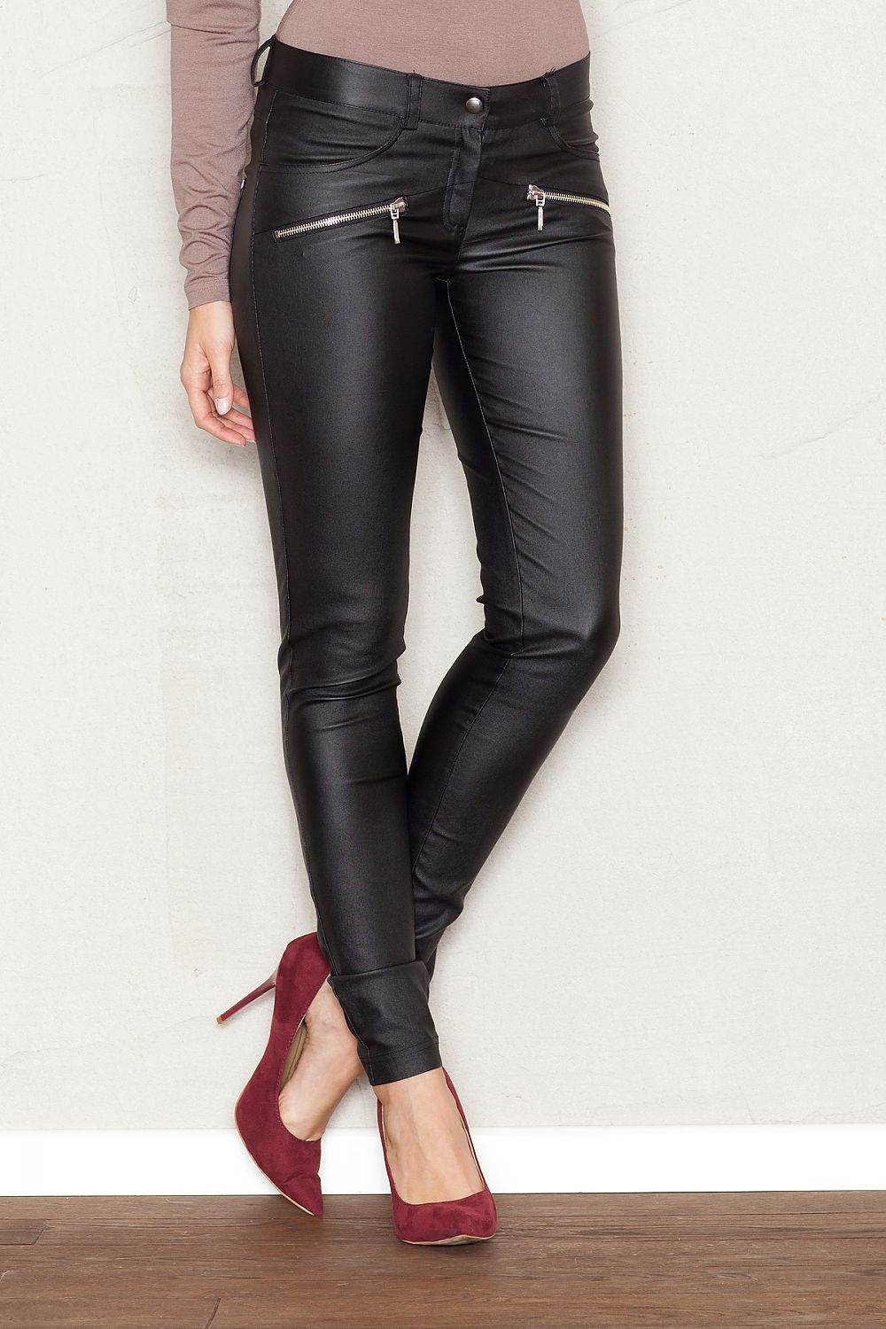 Figure-Hugging Women Trousers with Belt Loops and Pockets - INDIEZ COUTURE