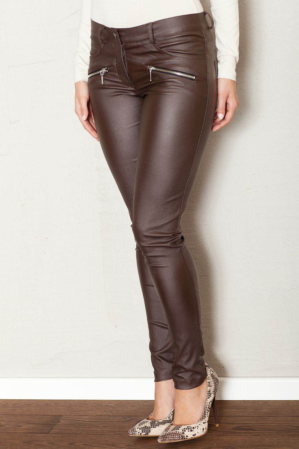 Figure-Hugging Women Trousers with Belt Loops and Pockets - INDIEZ COUTURE
