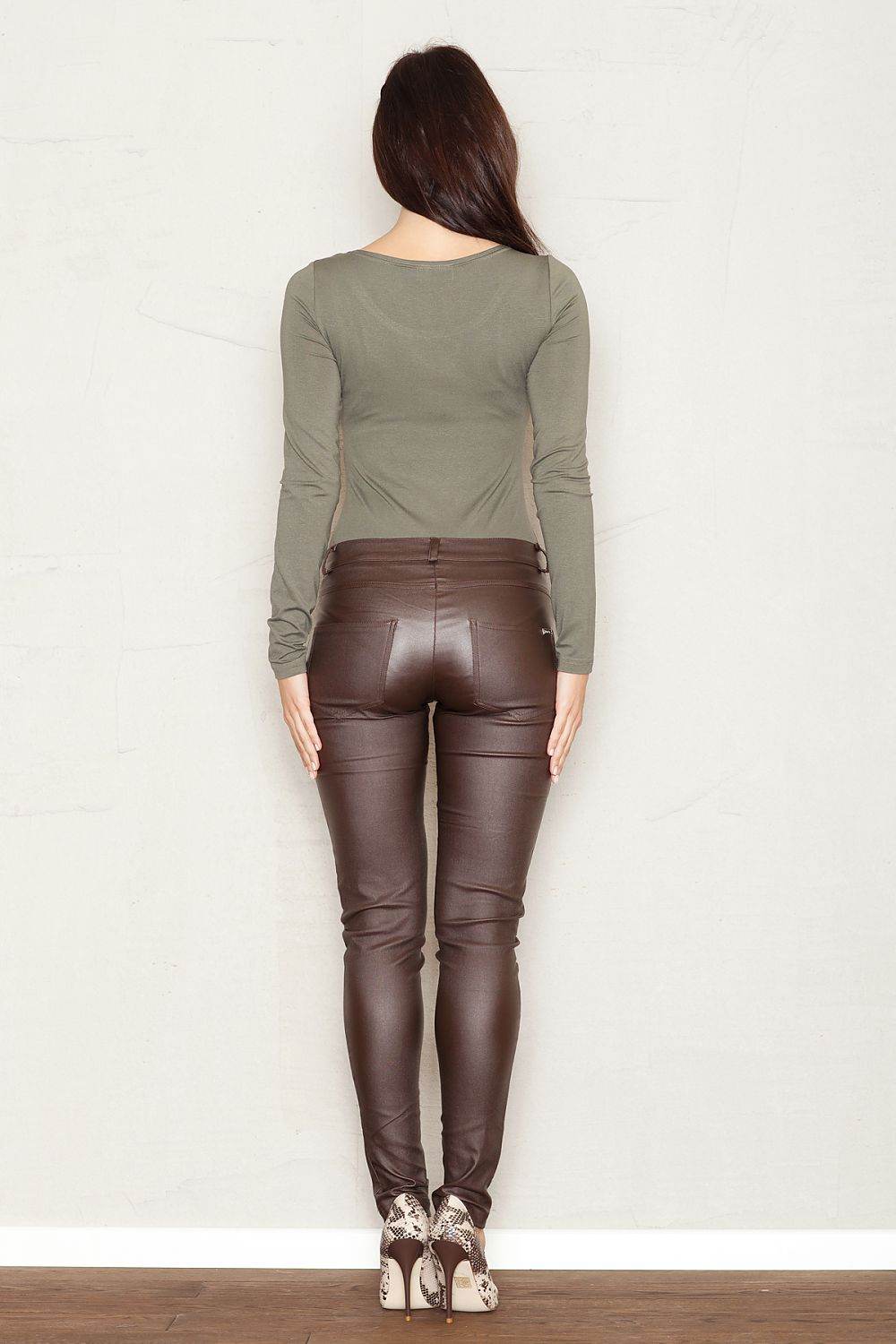 Figure-Hugging Women Trousers with Belt Loops and Pockets - INDIEZ COUTURE