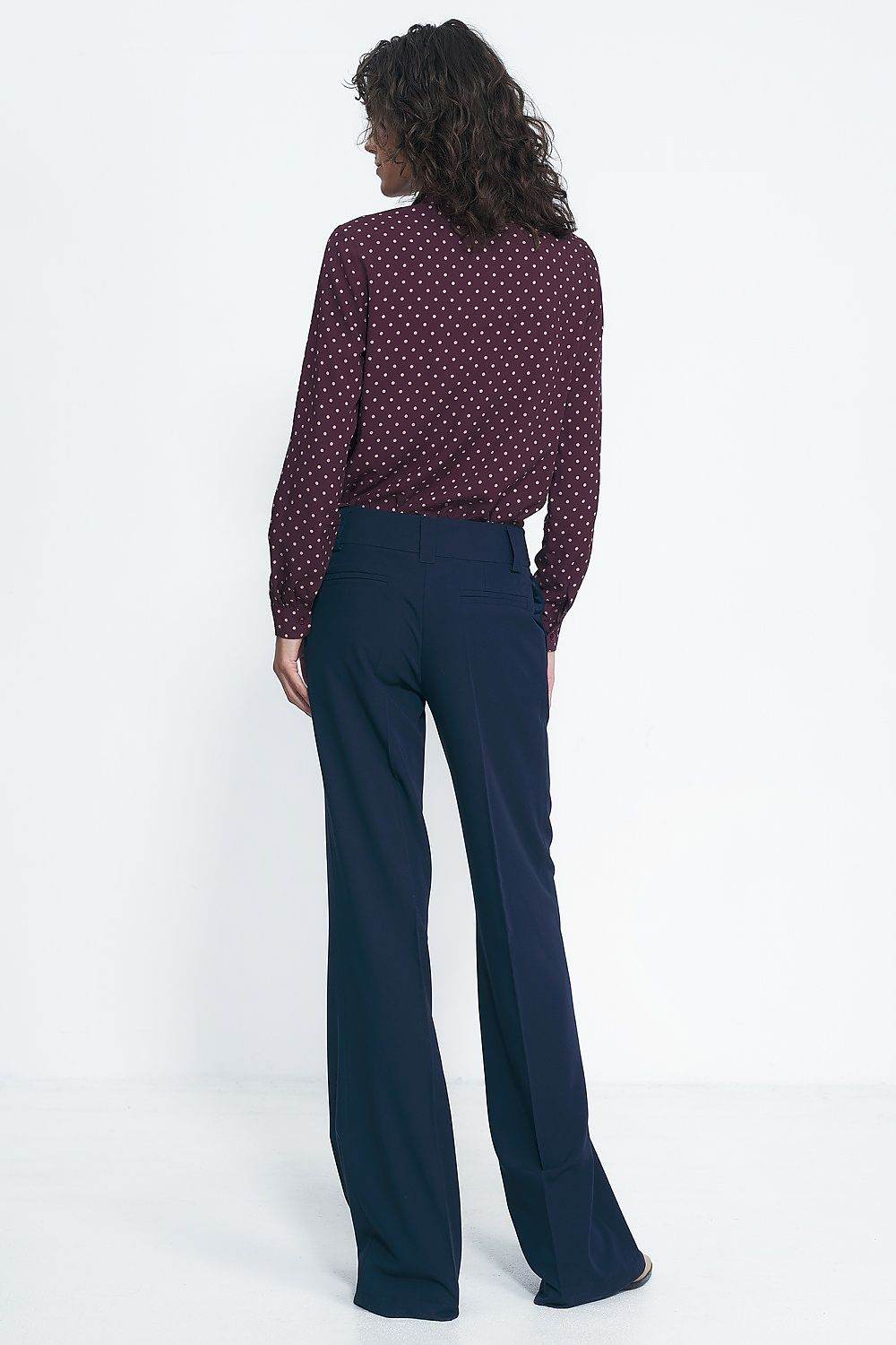 Wide Leg Trousers with Raised Waist for Effortless Style - INDIEZ COUTURE